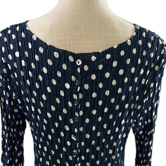 Alquema Dress 3/4 Length Sleeve Pleated Crinkle Crush Alquema size 2 / US 10-12 - Picture 6 of 12